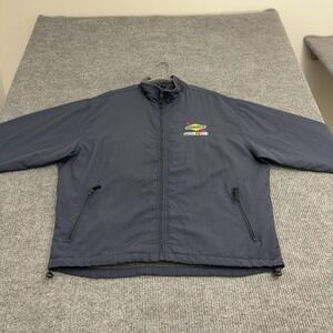 NASCAR Time Out Jacket Mens XL Blue Nylon Sunoco Full Zip Racing Streetwear